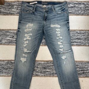 Decree Blue Skinny Distressed Jeans